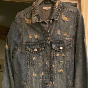 LONG JEAN JACKET (NEVER WORE)